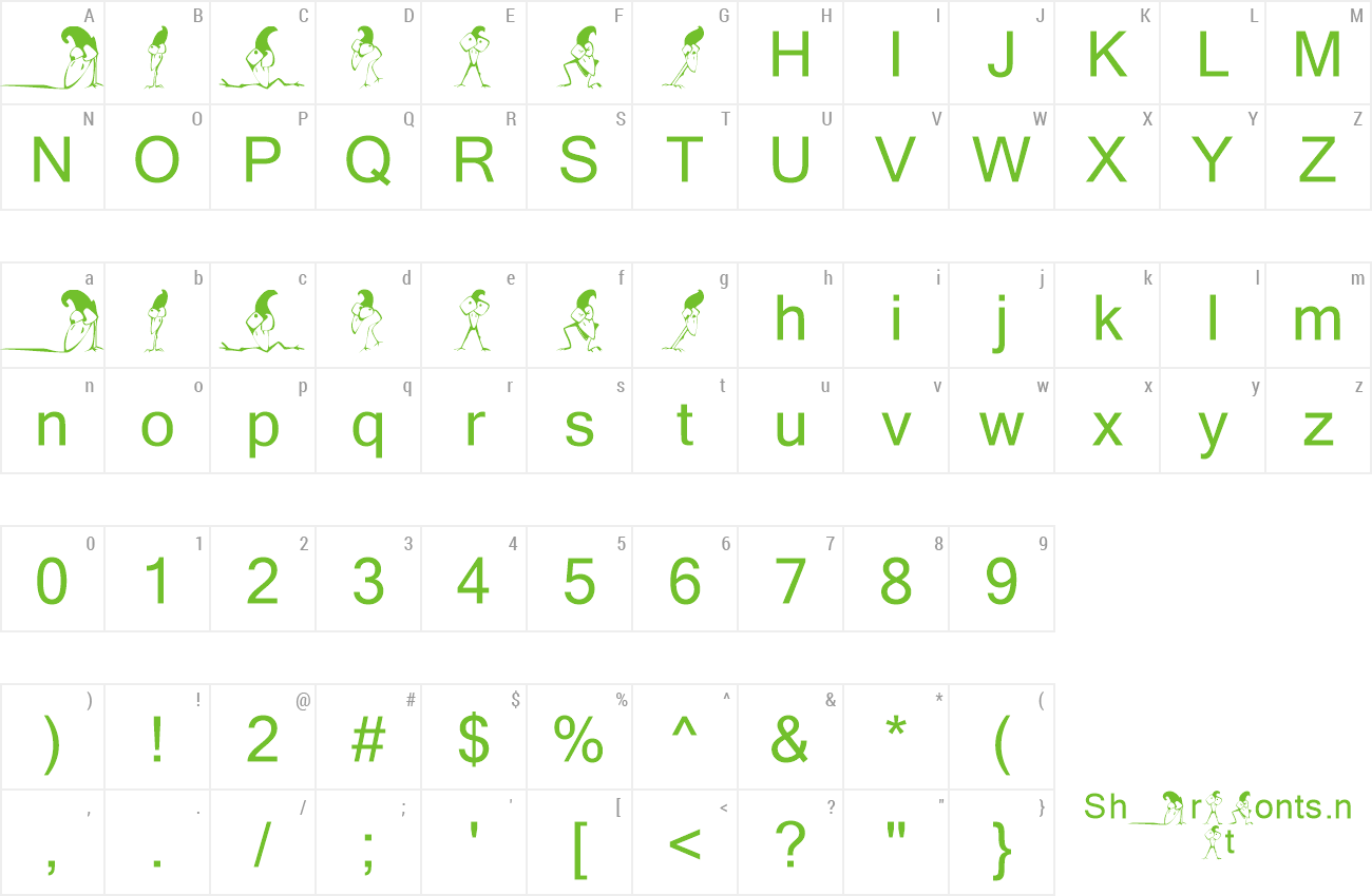 Font KR Crazy Crow preview